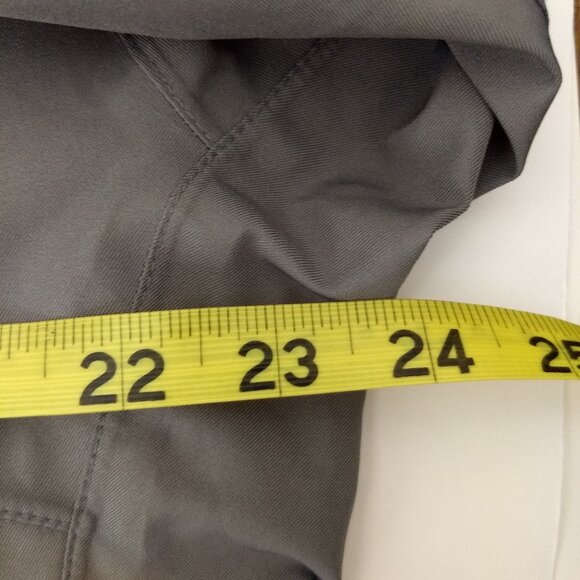 George Grey Hooded Rain Jacket Coat Zippered Adjustable Cuffs Medium Polyester - Picture 12 of 13